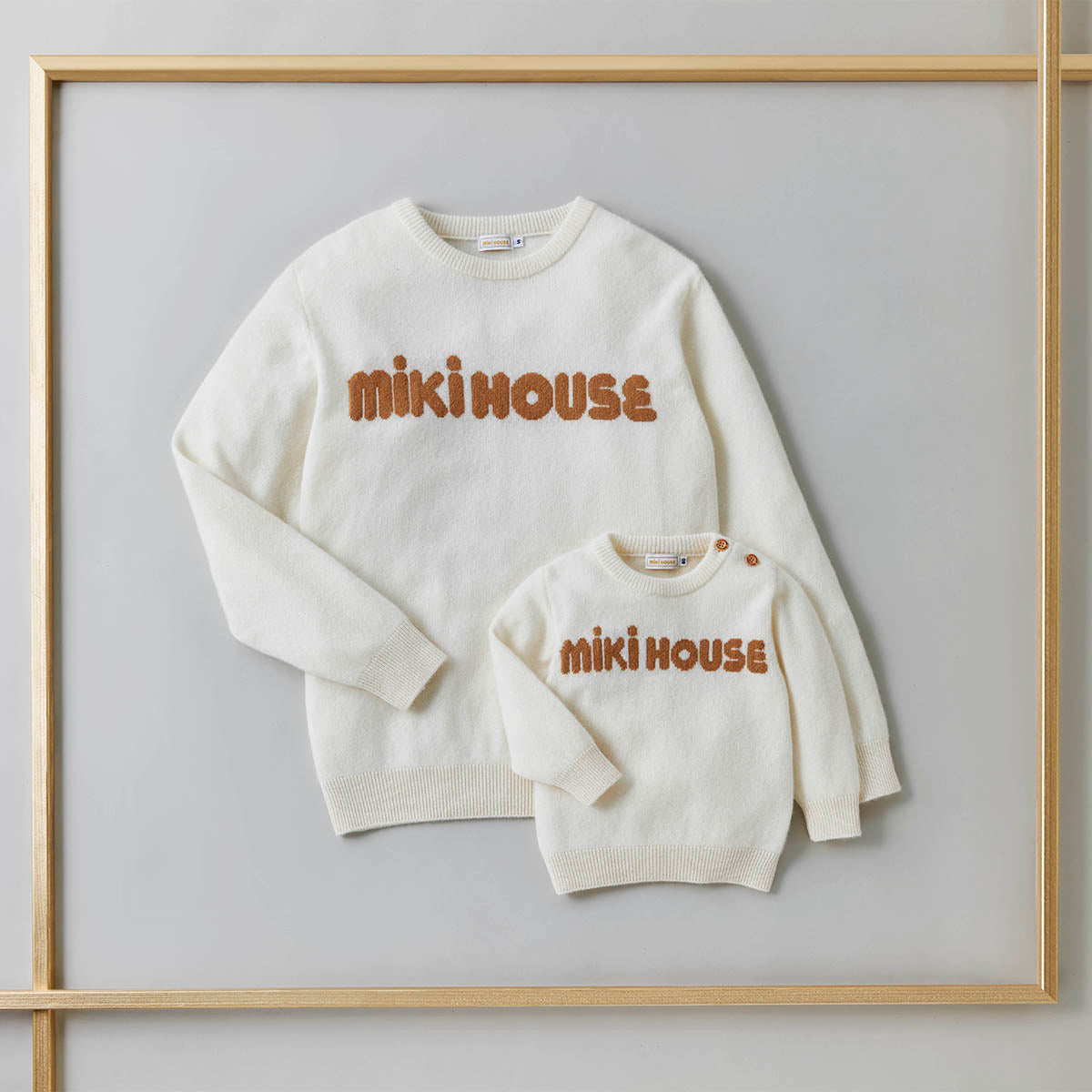 ゴールドレーベル】ベビーカシミヤセーター（大人用） – ミキハウス