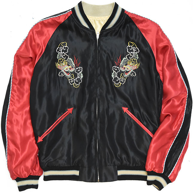 東洋スカジャン【TOKYO CLUB×GOLD EAGLE】リバーシブルサテンスカ NO