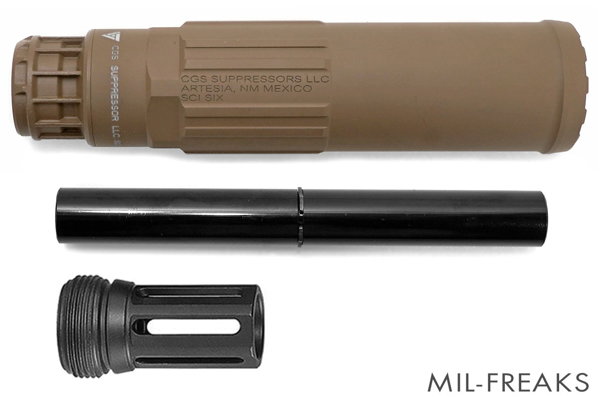 Airsoft Artisan CGS SCI-SIX タイプ ダミーサイレンサー & SCI SIX