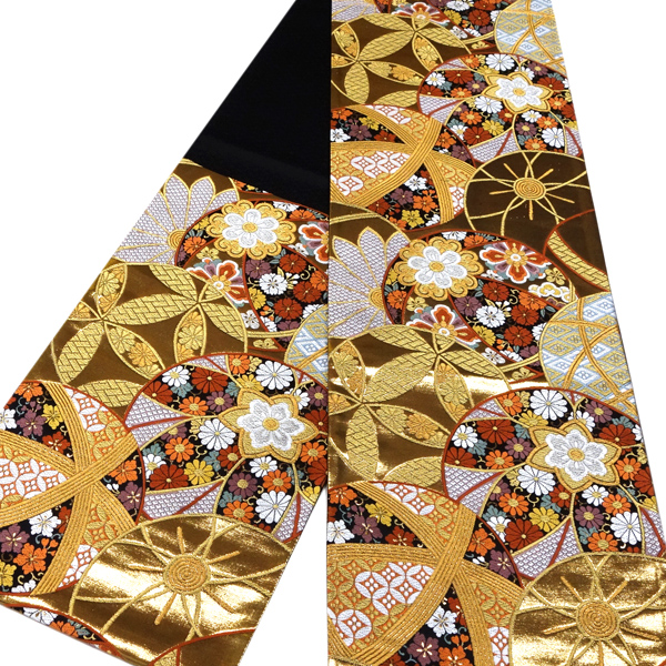 オンラインカタログ]志都香 振袖用袋帯 西陣織 絹 毬 金色［79,200円