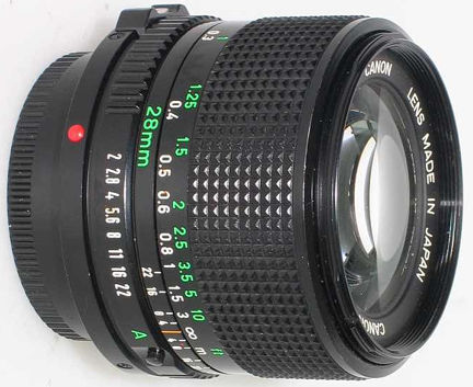 Canon FD 28mm wideangle lenses