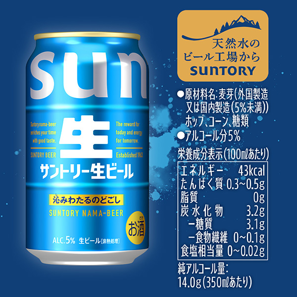 サントリー 生ビール 350ml 24本 1ケースの通信販売