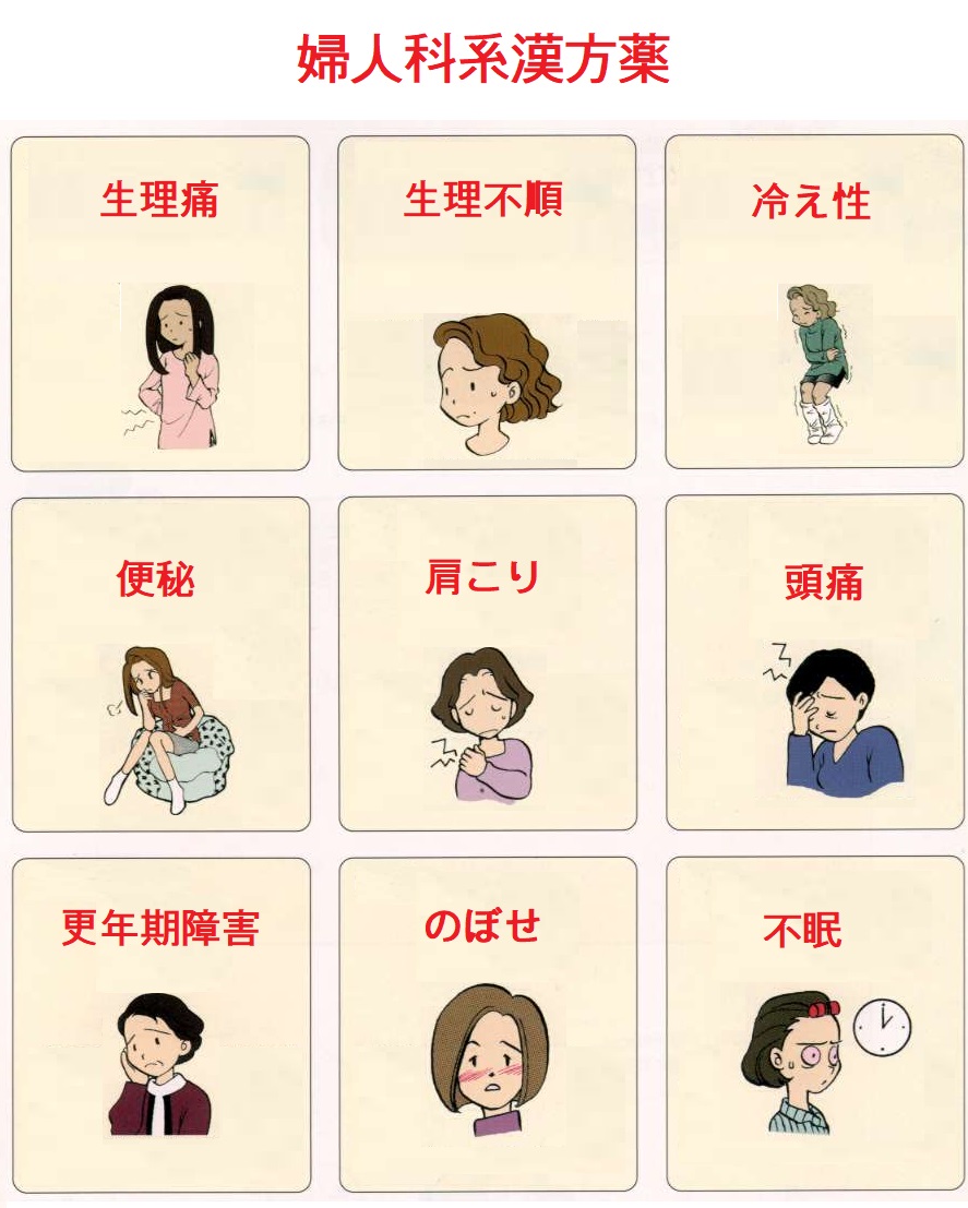 4．婦人科系漢方薬（不妊症、不育症、生理痛、更年期障害、内膜症