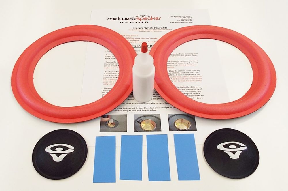 CV Cerwin Vega 8 inch Red Refoam Kit (F8-4) | Midwest Speaker Repair