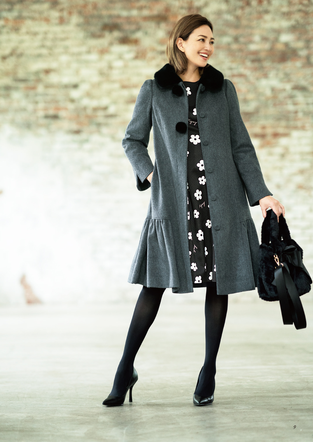 M'S GRACY エムズグレイシー アンゴラ混千鳥ショートコート 40 M´S