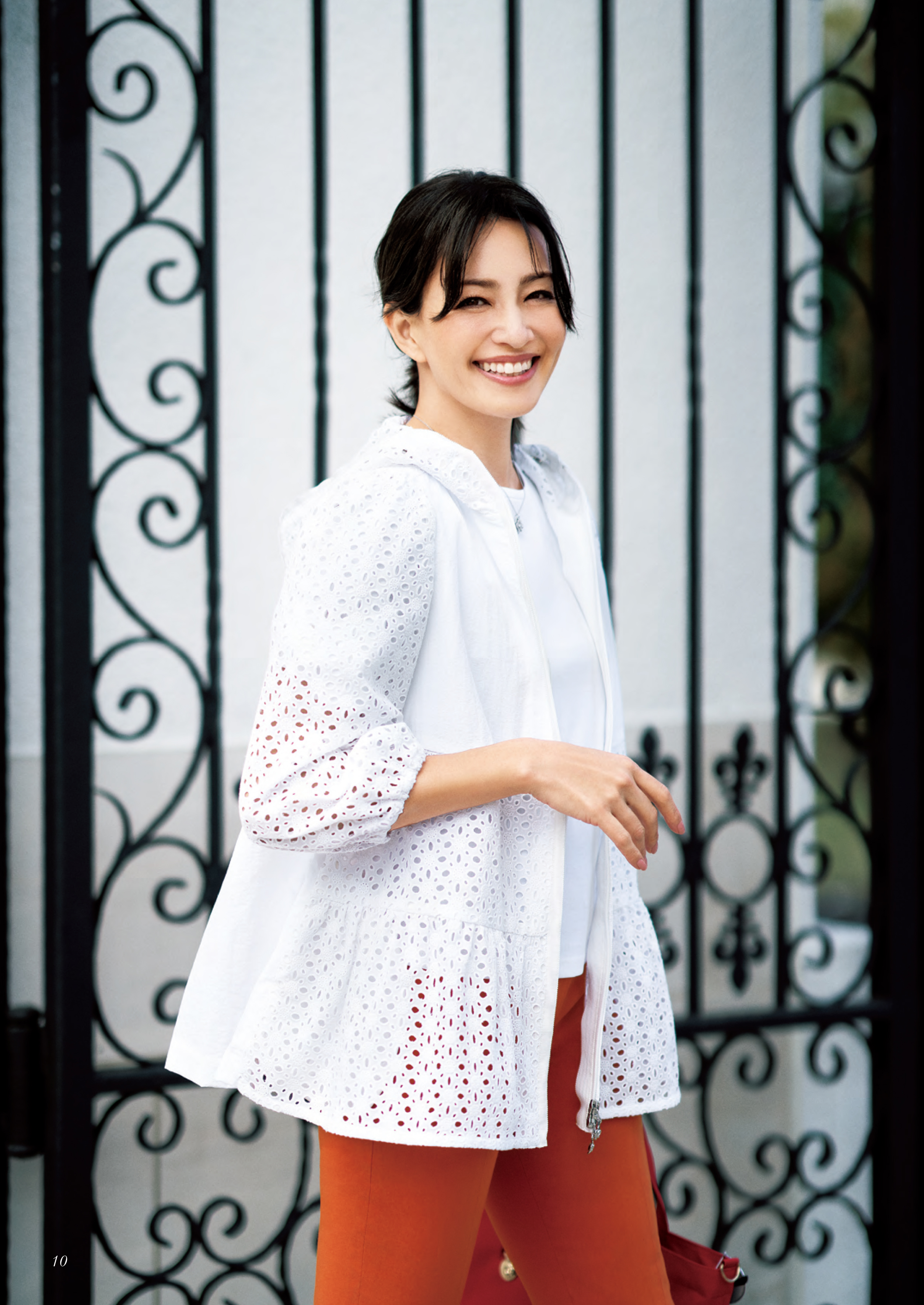 M'S GRACY アイボリー リボン付きブラウス 40 M'S GRACY アイボリー