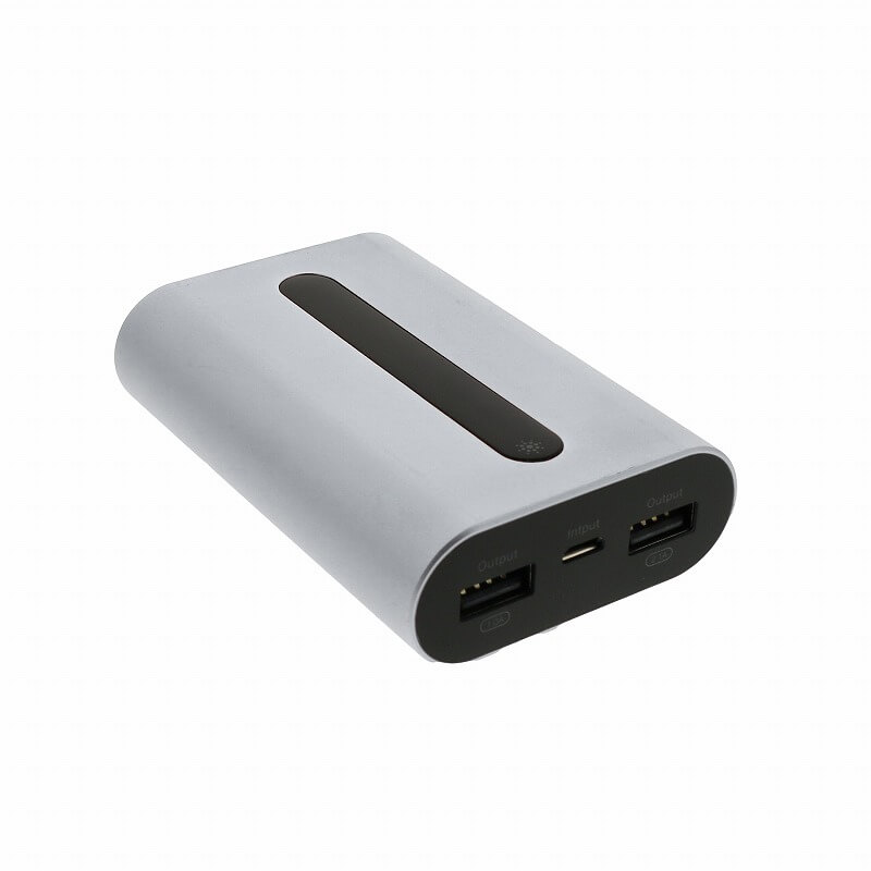 モバイルバッテリー 急速充電・安心設計 7800mAh シルバー｜スマホ