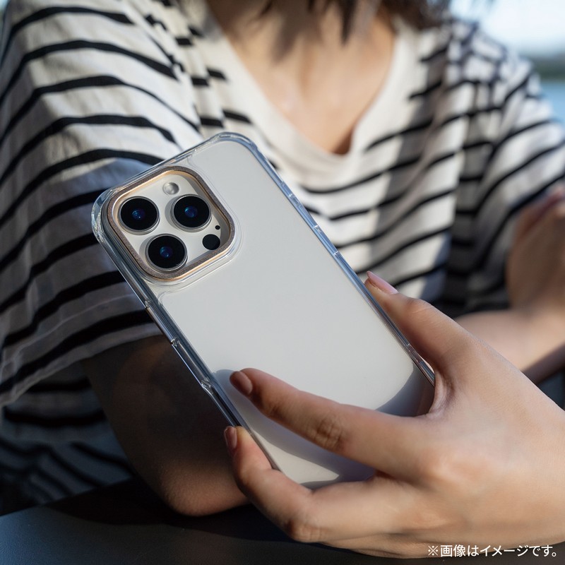 iPhone 16 Pro Max カメラ保護ハイブリッドケース 「mycam」 シルバー