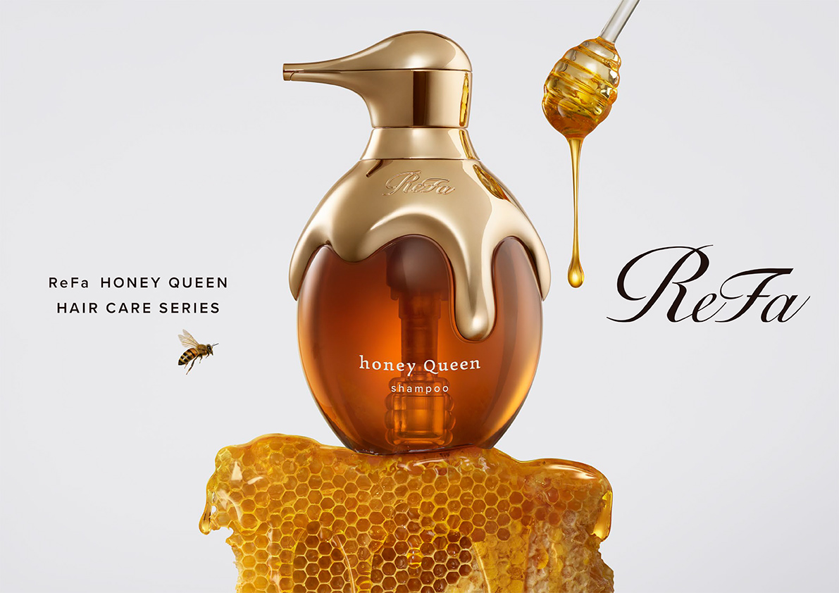 女王蜂のローヤルゼリー※1で、とろぉり濃密うるおい髪「ReFa HONEY