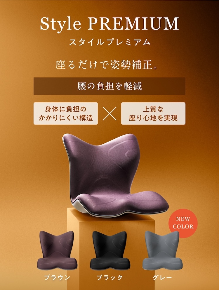 MTG 骨盤矯正クッション 黒（スタイルプレミアム） Style（スタイル