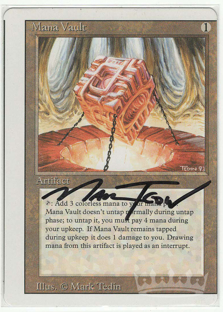 Mana Vault (Miscut, Signed by Artist Mark Tedin) – MTGKingpin