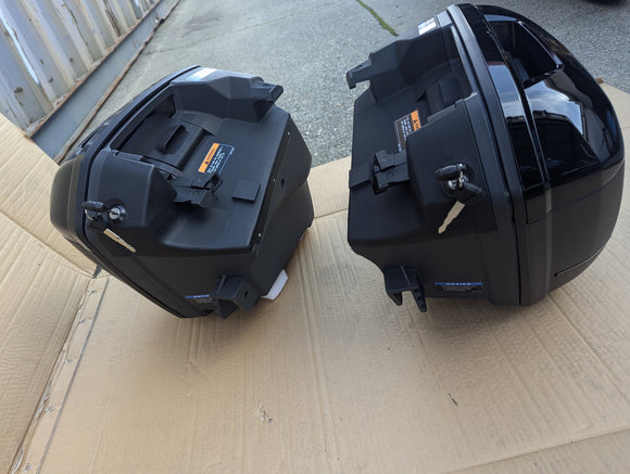 Black Improved 38L saddlebags Paniers for Kawasaki Versys 650