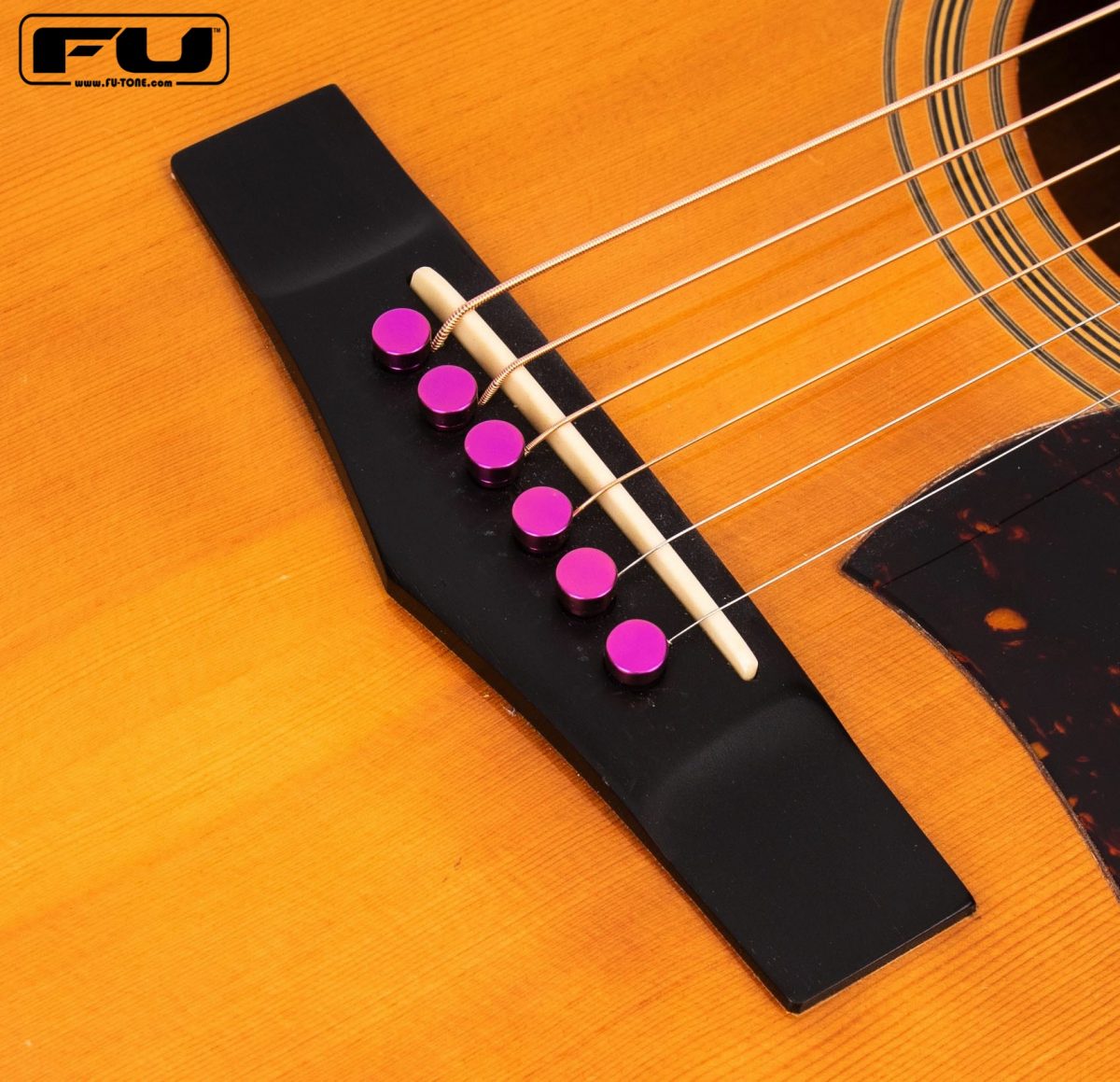 FU-Tone Titanium Acoustic Bridge Pins – PURPLE/アコースティック