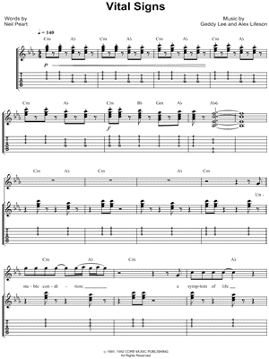 Rush Sheet Music Downloads from 