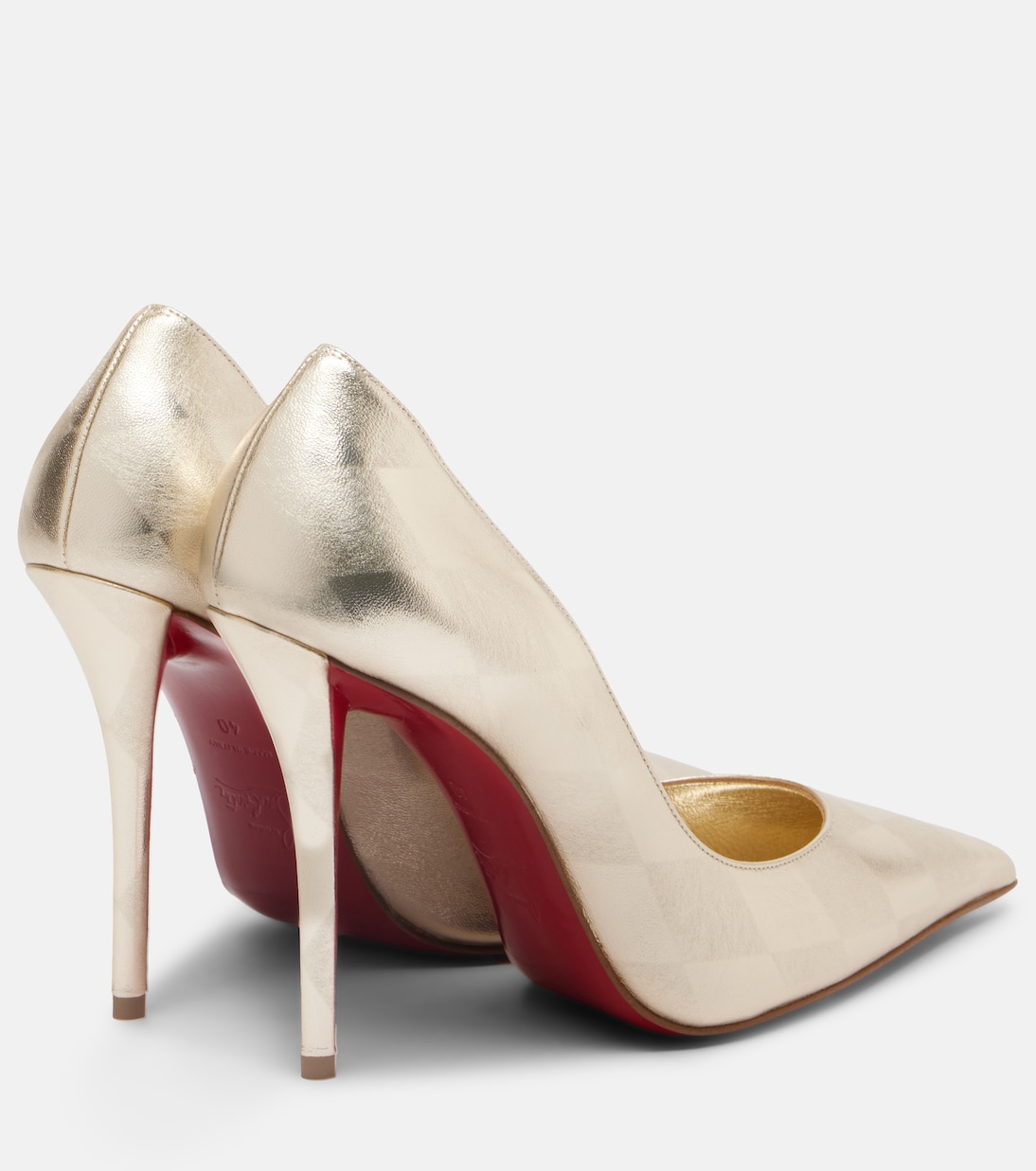 Miss Z metallic leather pumps in gold - Christian Louboutin