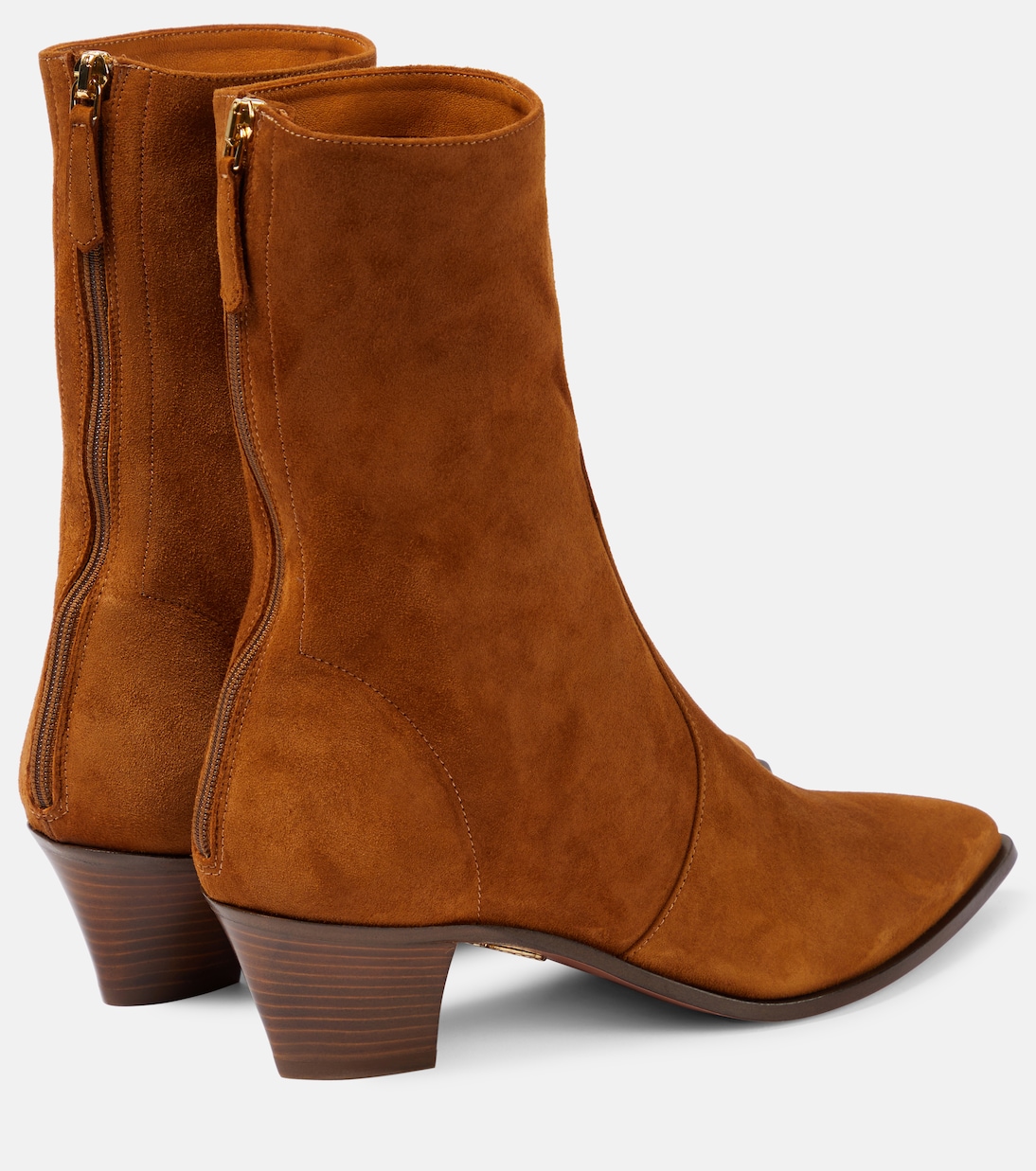 Brunswick suede ankle boots in brown - Aquazzura | Mytheresa