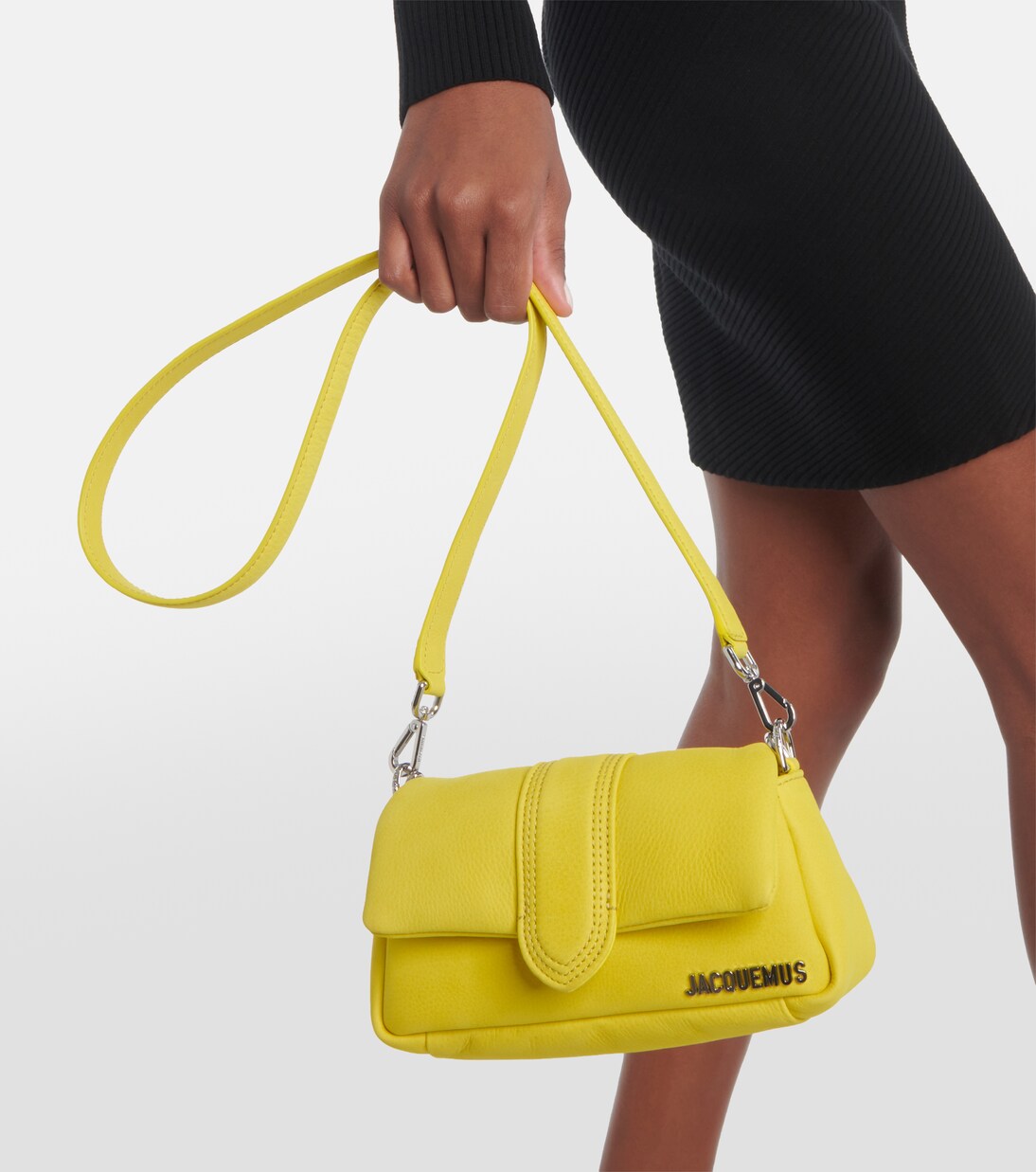 Le Petit Bambimou leather shoulder bag in yellow - Jacquemus