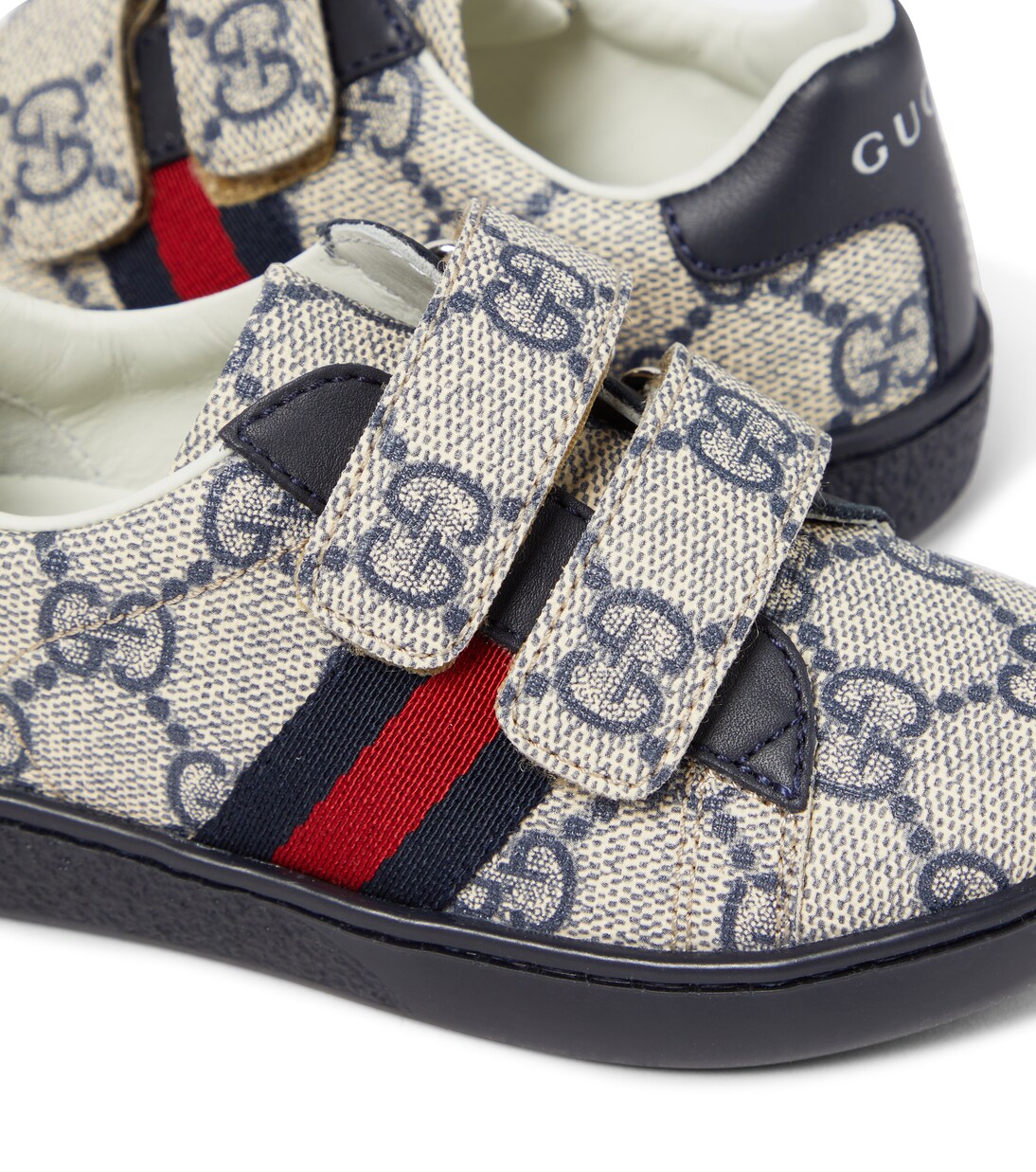 GG leather-trimmed sneakers in multicoloured - Gucci Kids | Mytheresa