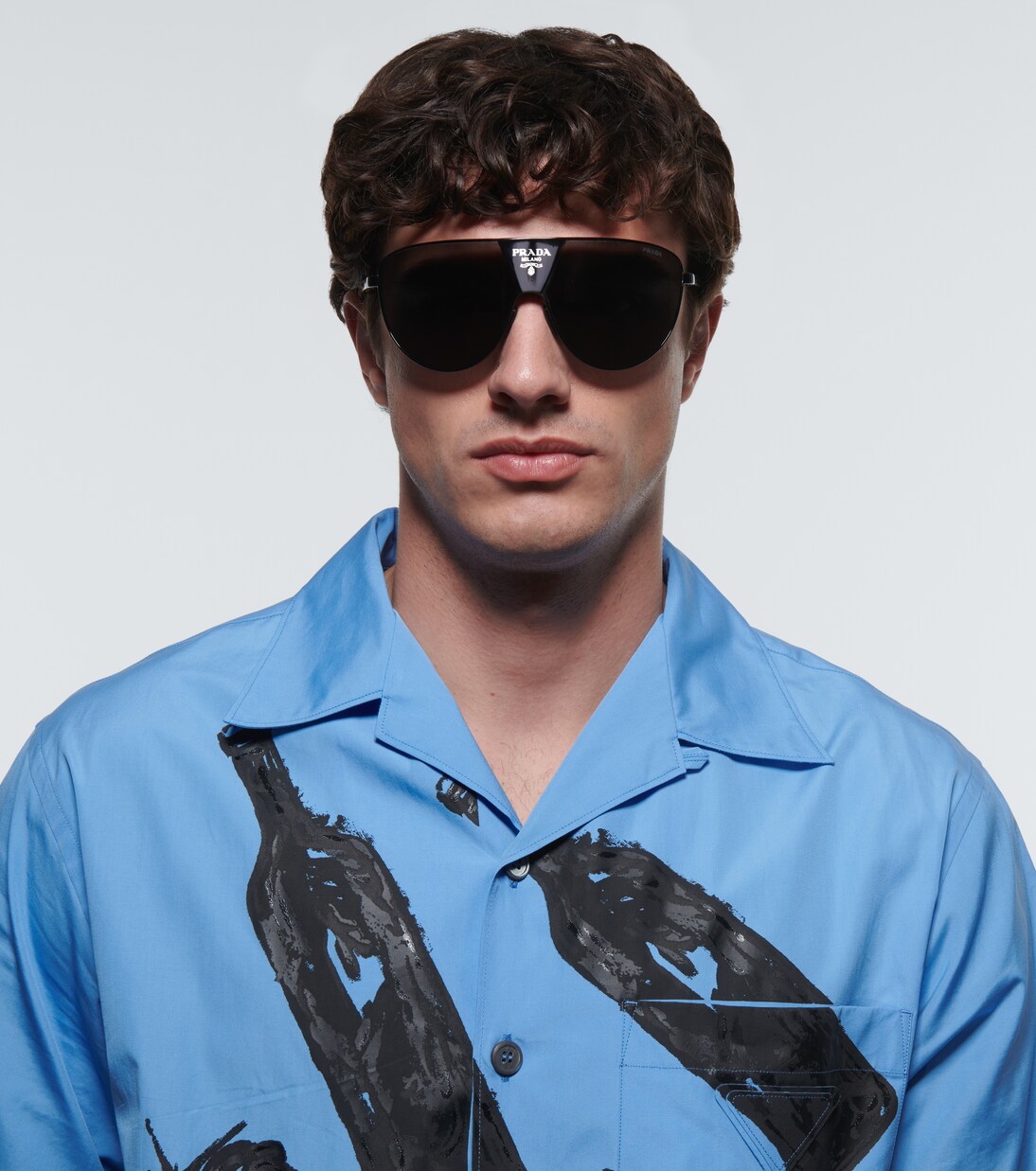 Aviator sunglasses in metallic - Prada | Mytheresa