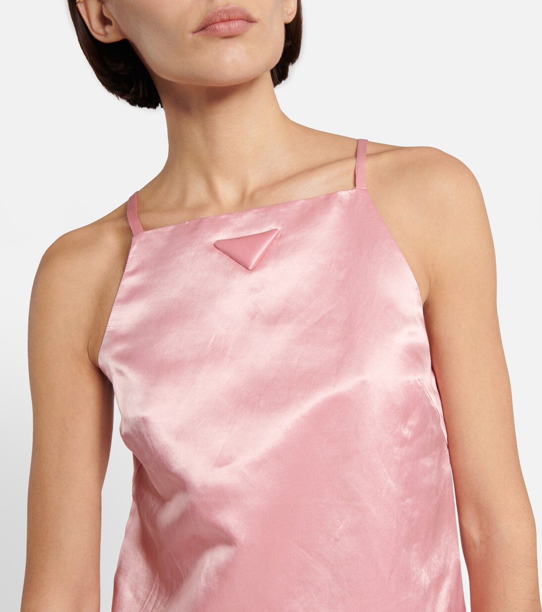 Cupro-blend minidress in pink - Prada | Mytheresa