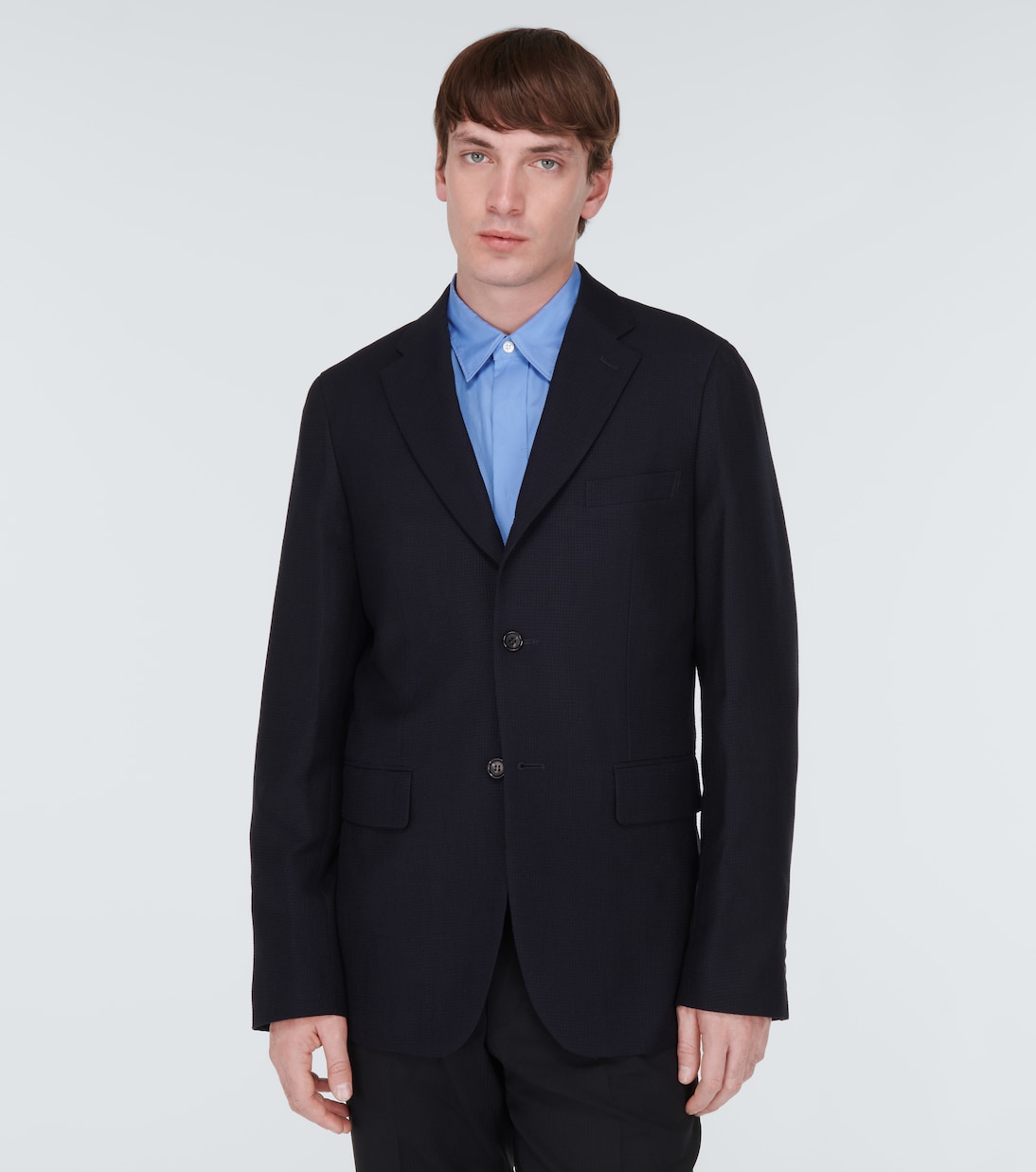 Cotton-blend suit jacket in blue - Comme Des Garcons Homme Deux