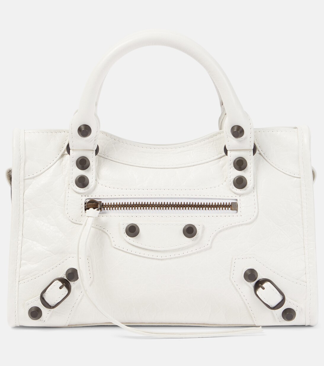 Le City Mini leather tote bag in white - Balenciaga | Mytheresa