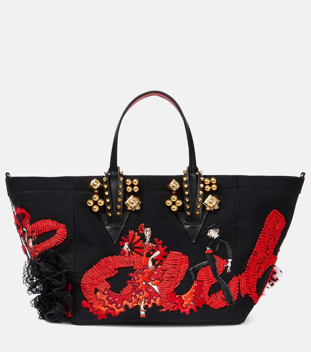 x Rossy de Palma Flamencaba Small embroidered tote bag in black