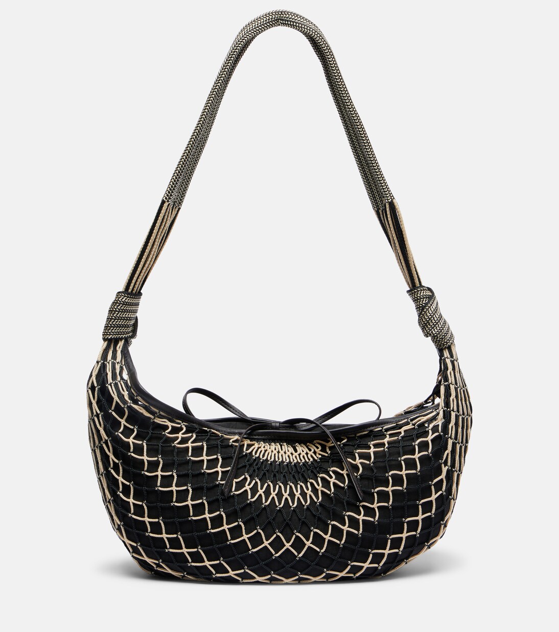 x Filt Croissant mesh shoulder bag in black - Lemaire | Mytheresa