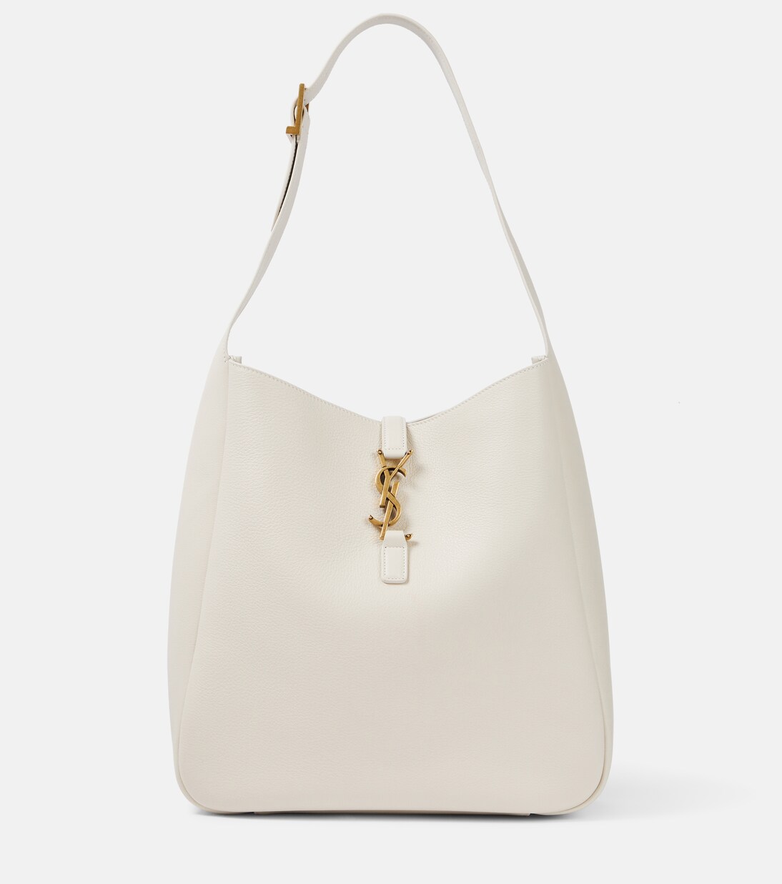 Le 5 à 7 Supple Large leather shoulder bag in white - Saint