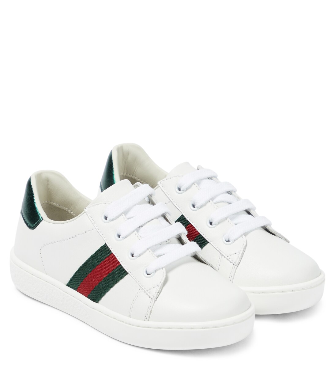 Ace leather sneakers in white - Gucci Kids | Mytheresa