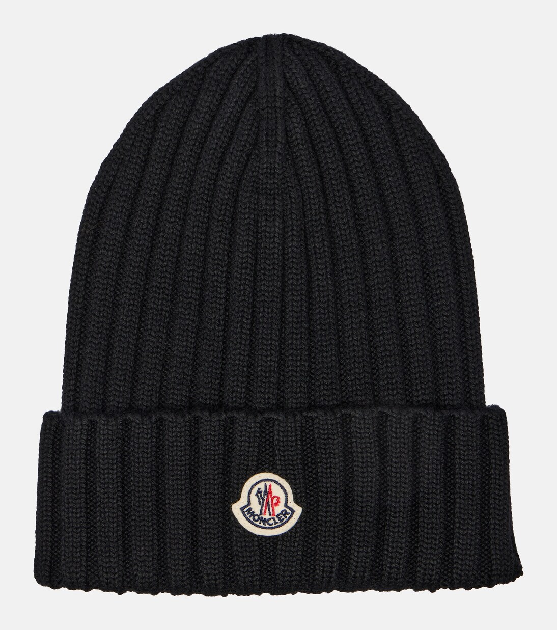 Logo ribbed-knit virgin wool beanie in black - Moncler | Mytheresa