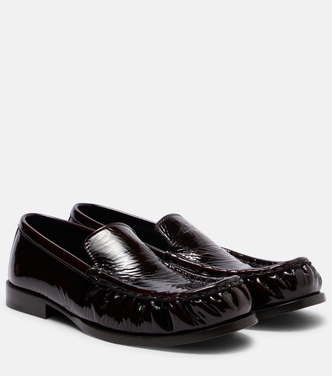 Patent leather loafers in brown - Dries Van Noten | Mytheresa