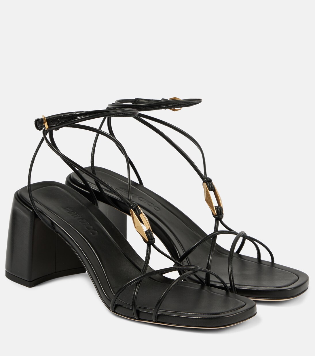 Onyxia 70 leather sandals in black - Jimmy Choo | Mytheresa