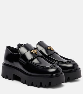 Leather loafers in black - Prada | Mytheresa