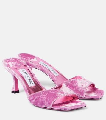 Skye 70 velvet mules in pink - Jimmy Choo | Mytheresa