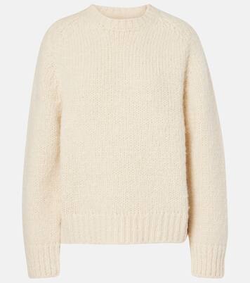 Mohair and wool-blend sweater in white - Jil Sander | Mytheresa
