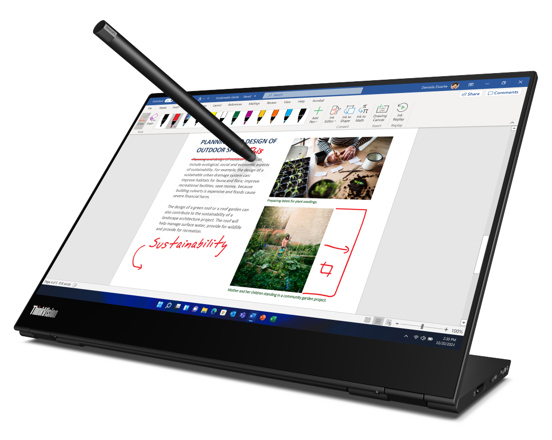 Lenovo ThinkVision M14T Gen 2 mobile monitor gets touch