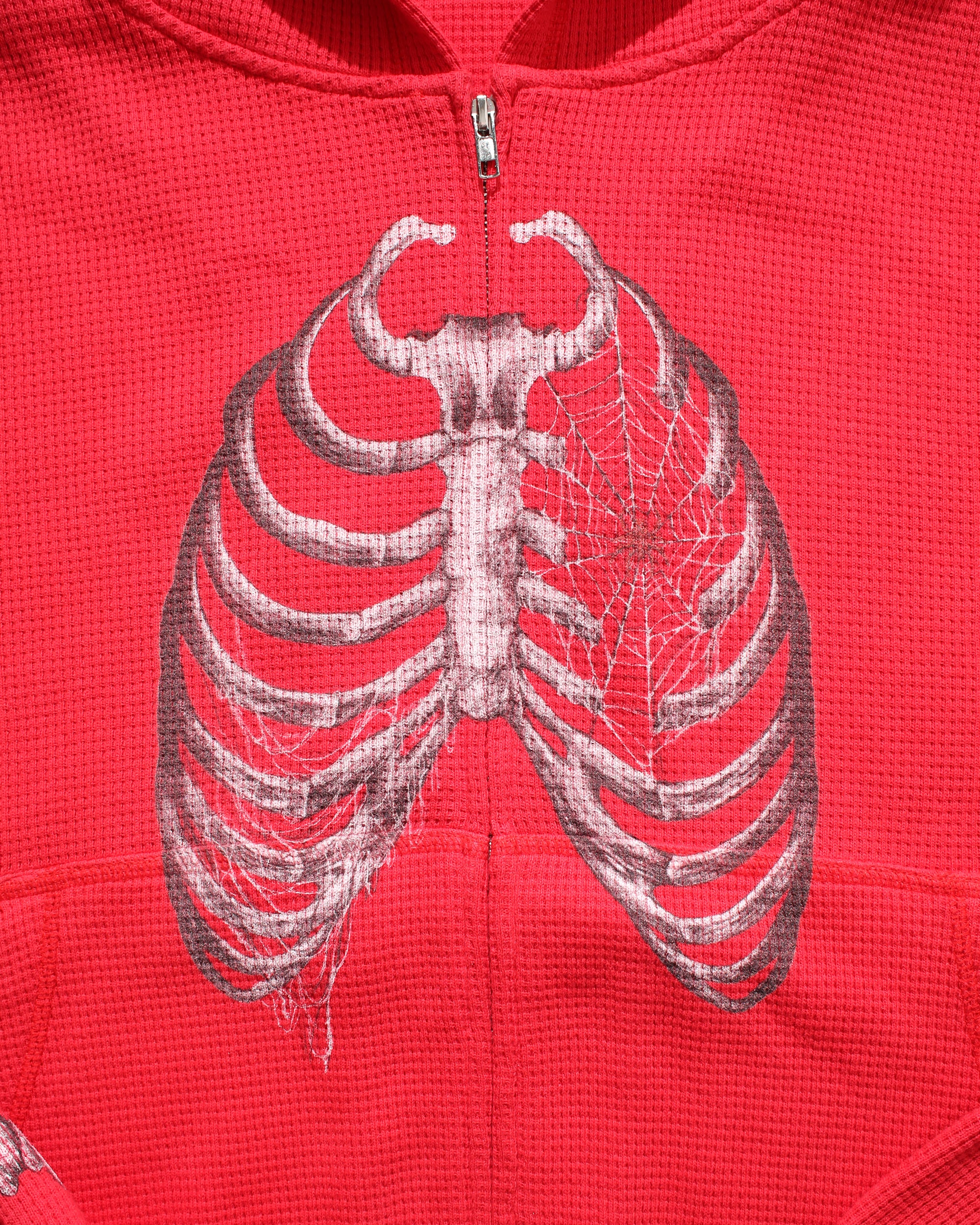 BONE THERMAL ZIP-UP HOODIE – RED – NOREMID