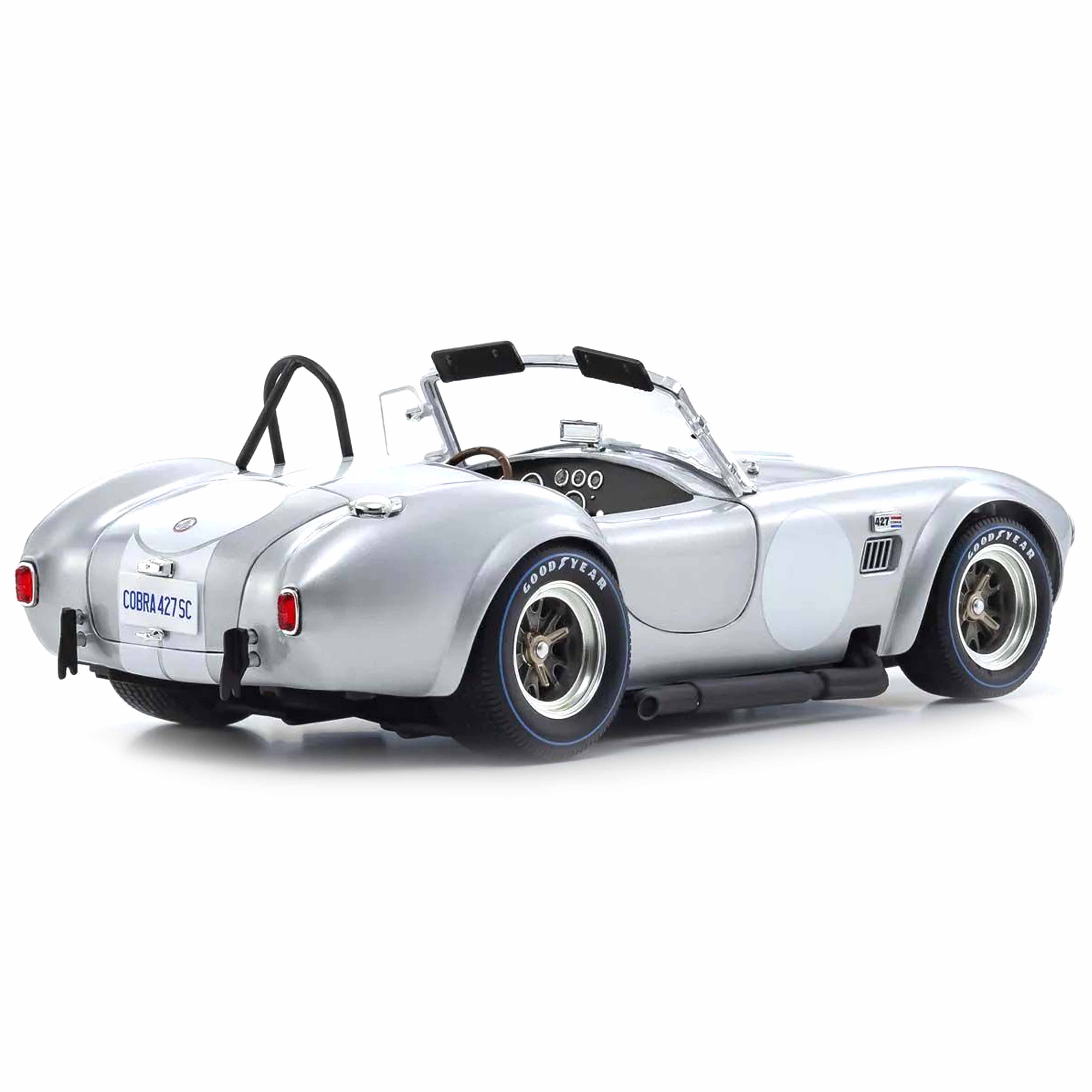 Shelby Cobra 427 S/C Silver/White 1:18 – Norev