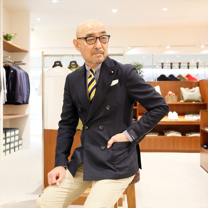 LARDINI 【ラルディーニ】 [春夏] ウールリネン ダブルブレスト