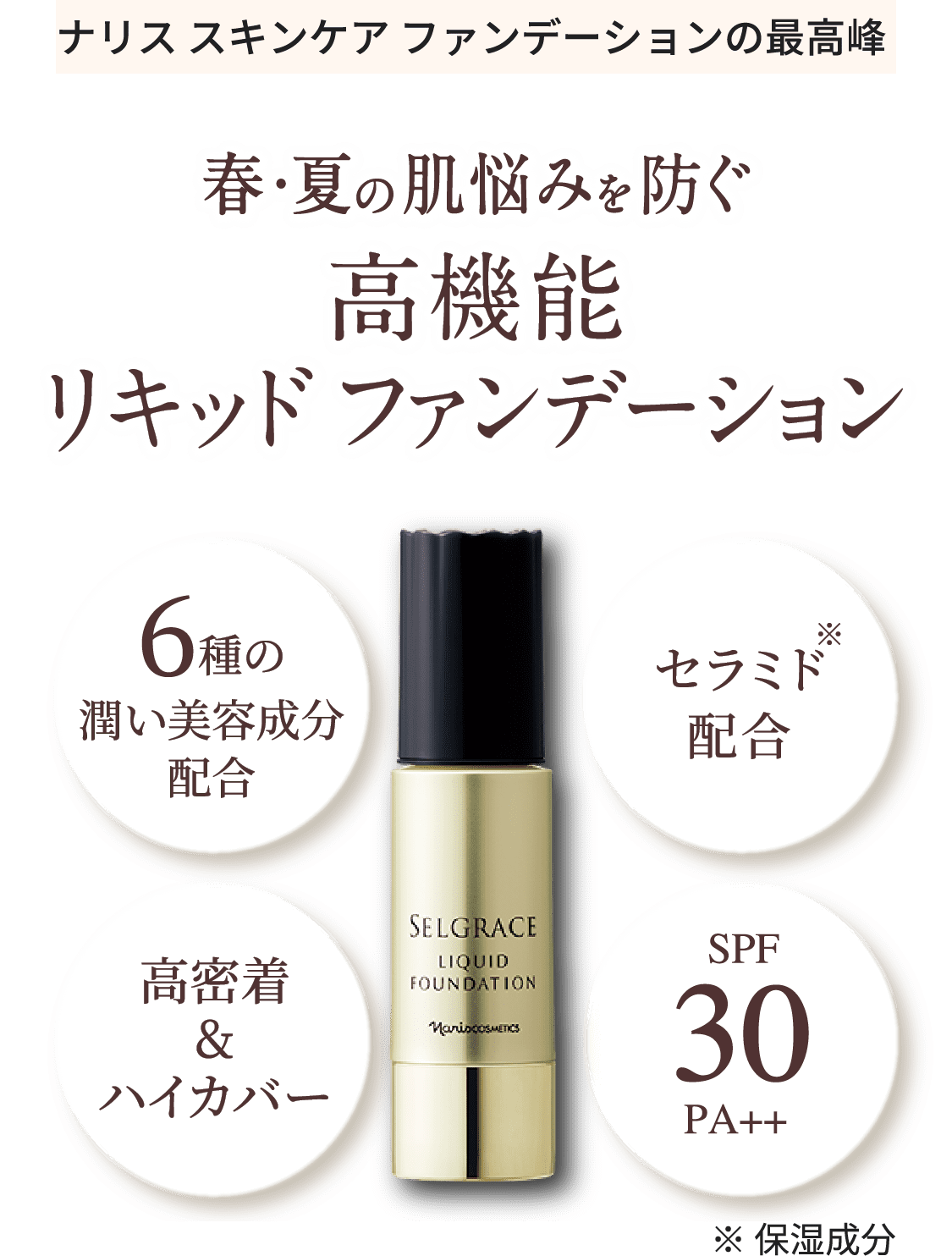 日中の肌に潤いを届け続ける 「セルグレース リキッド