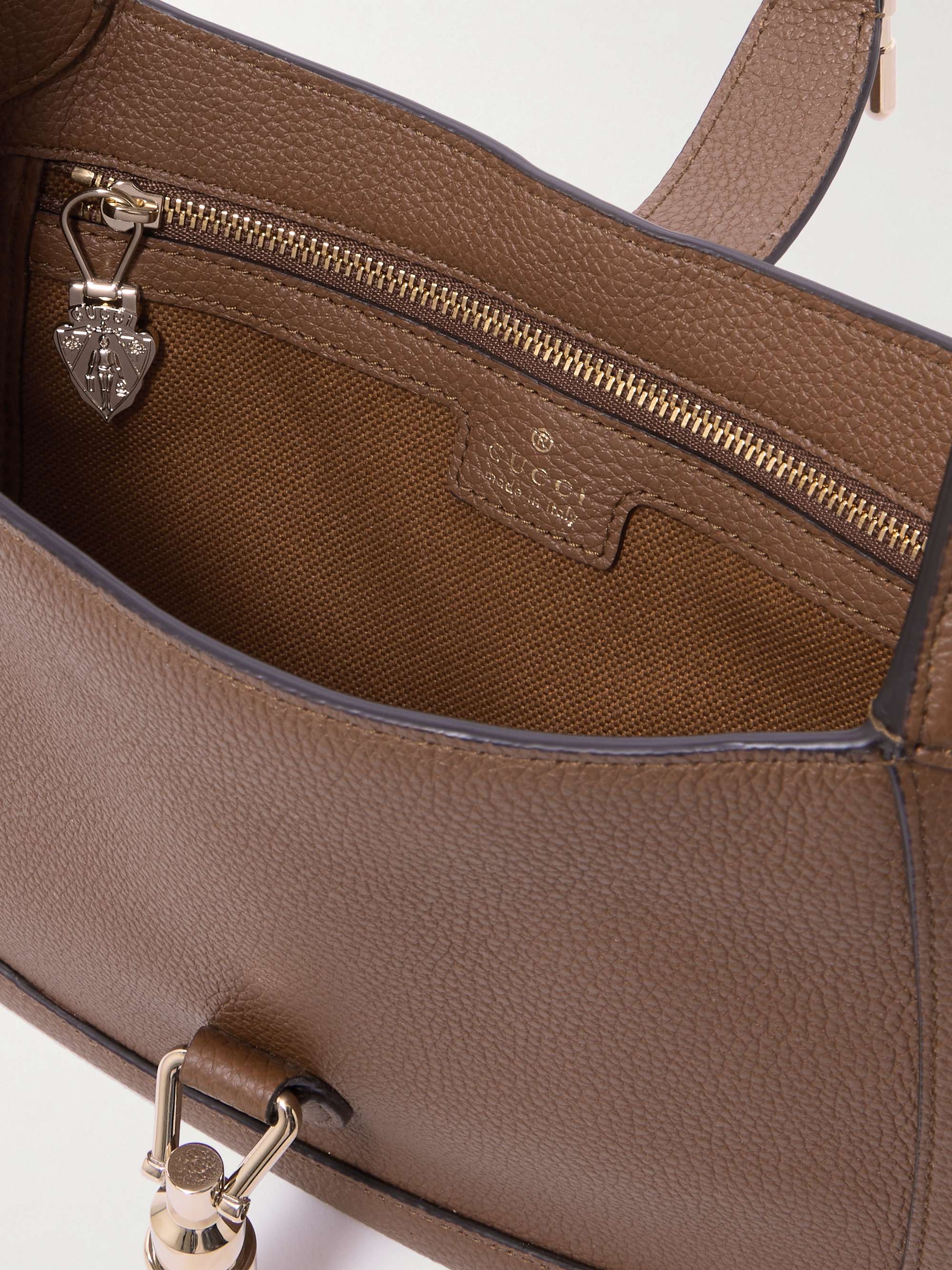 GUCCI Jackie 1961 small textured-leather shoulder bag | NET-A-PORTER