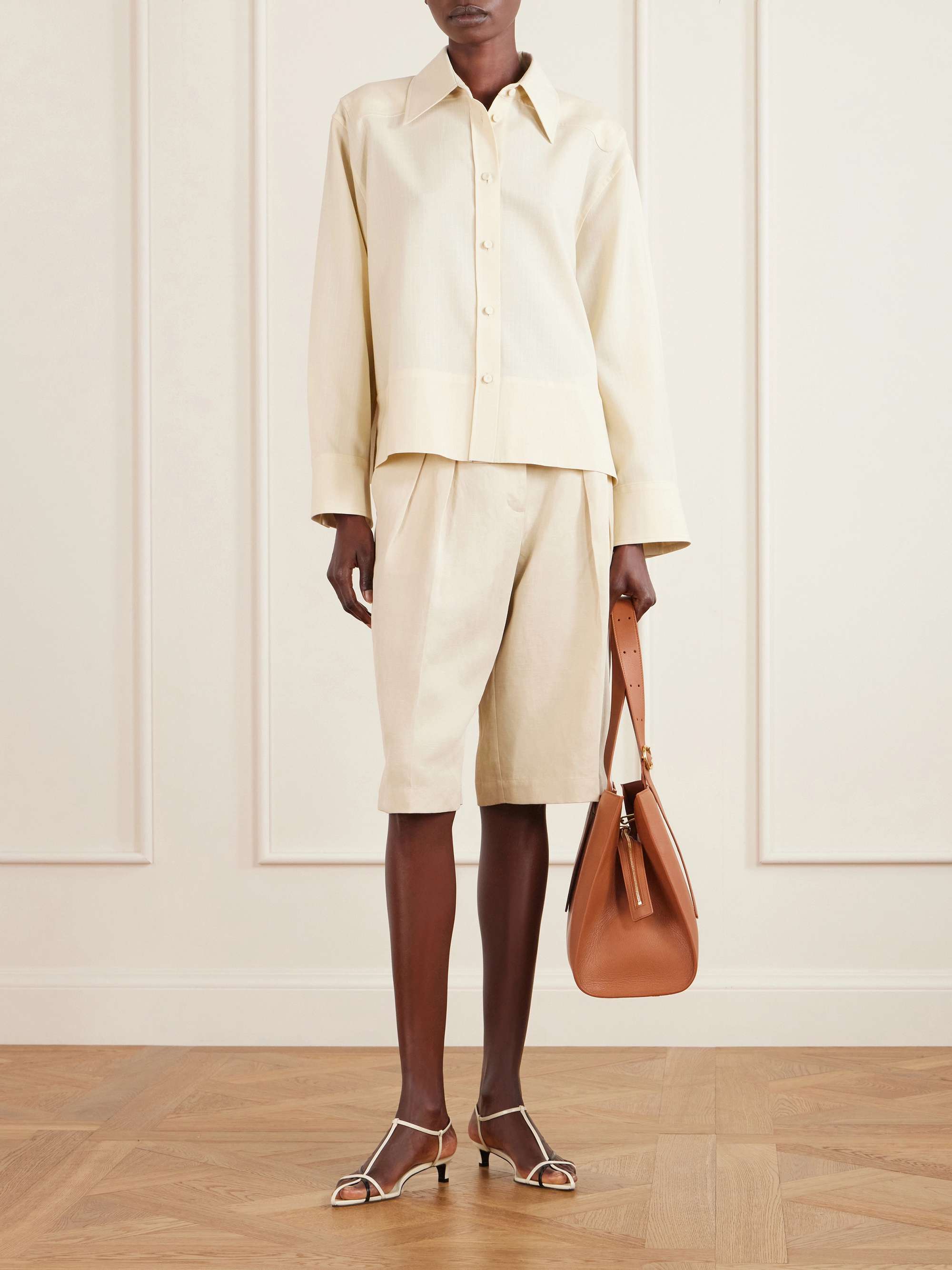 JIL SANDER Cannolo leather shoulder bag | NET-A-PORTER