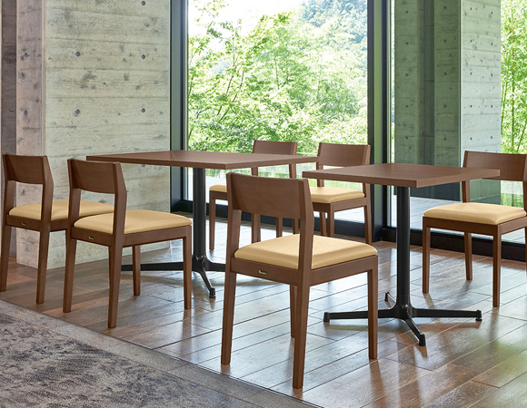 河内】マルカツ業務用木製椅子｜店舗家具NW