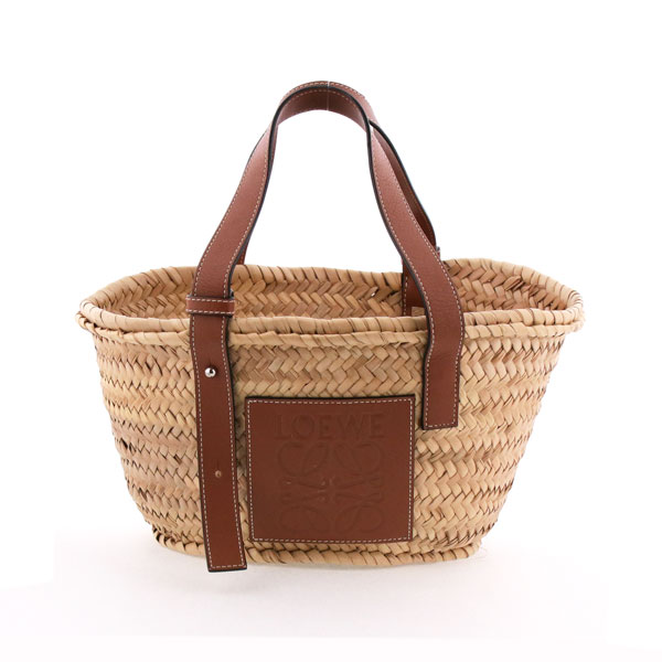 LOEWE ロエベ バスケットバッグ スモール ブラウン 中古(ホワイト