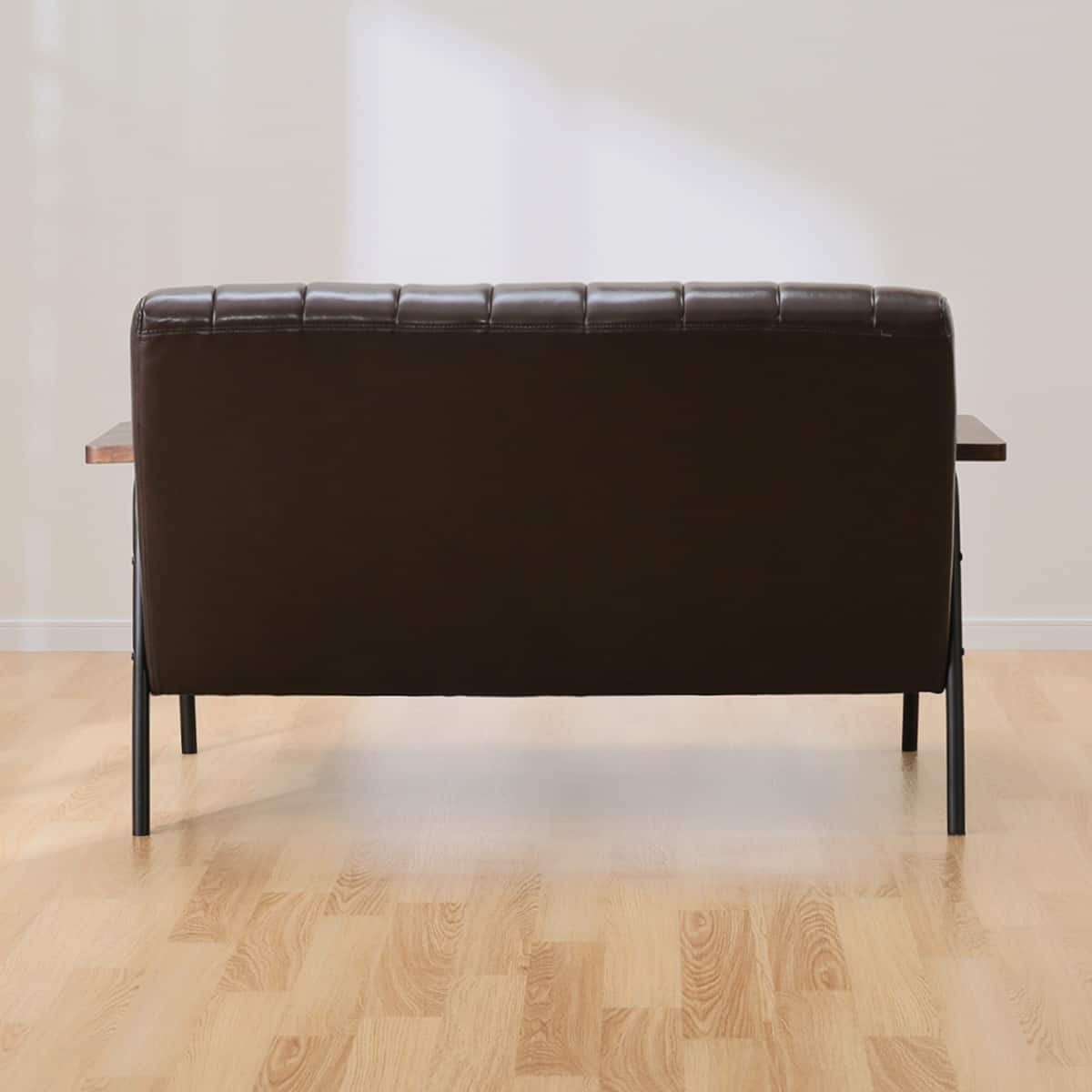 傷・汚れに強い 2人掛けソファ 合皮タイプ (ステイン2KD Nシールド DBR