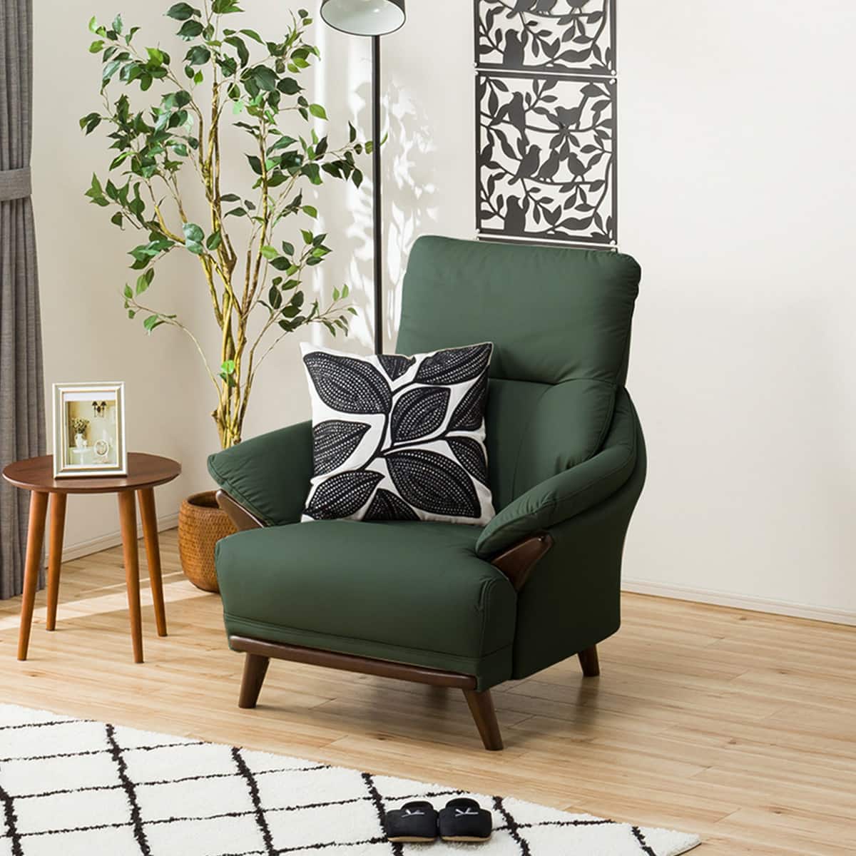 1人掛けソファ 本革(一部合成皮革)タイプ (コウテイ3 LT GR) | ニトリ