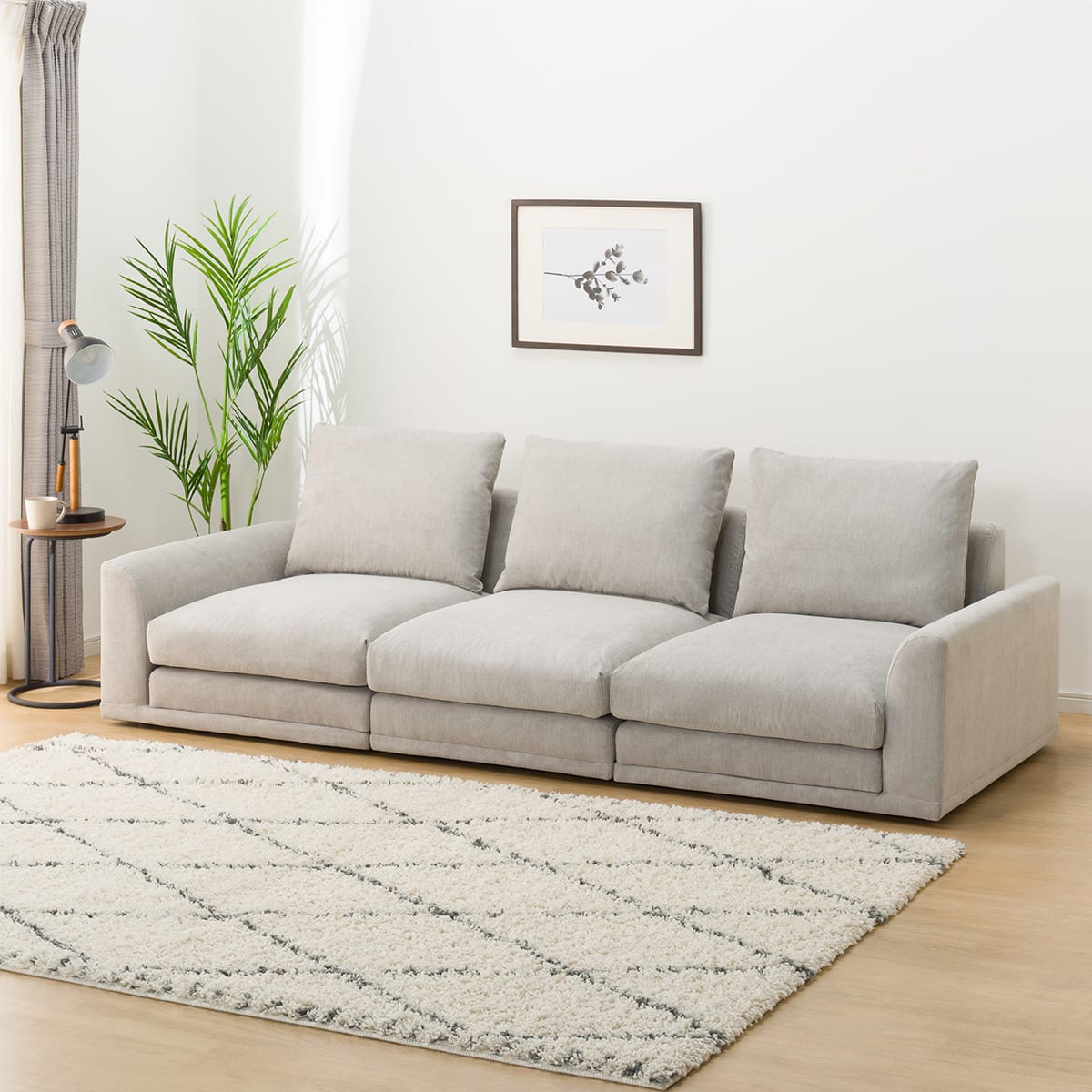 3人掛けローソファ 布張りタイプ (HM04 MO) | ニトリネット【公式