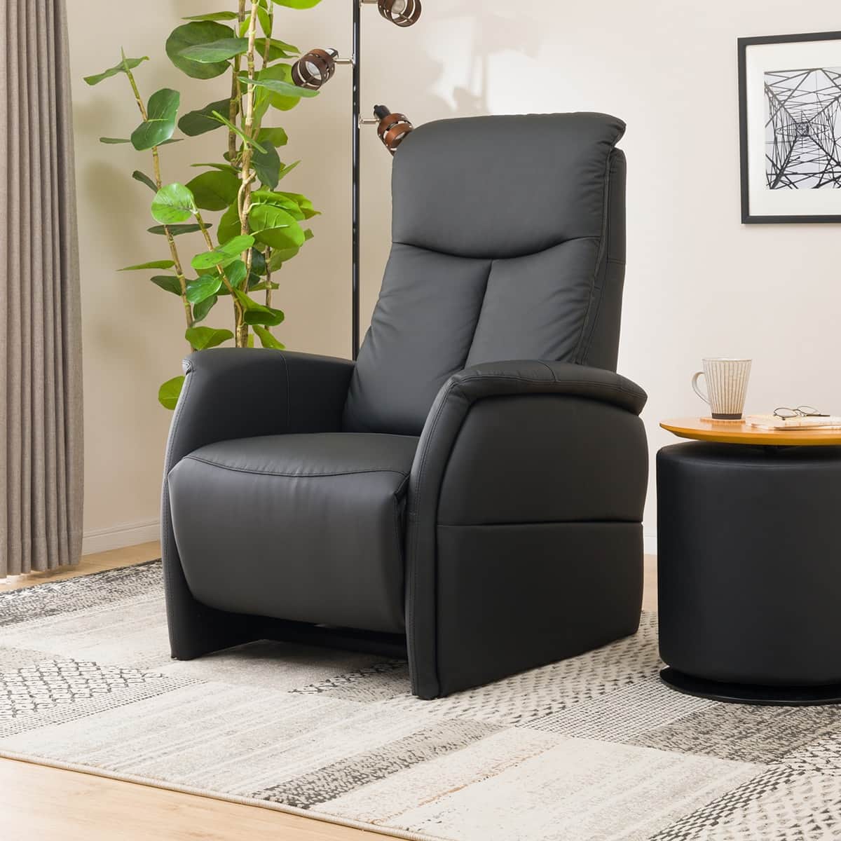 電動リクライニングチェア リクライニングソファ チェア 1人掛け」の