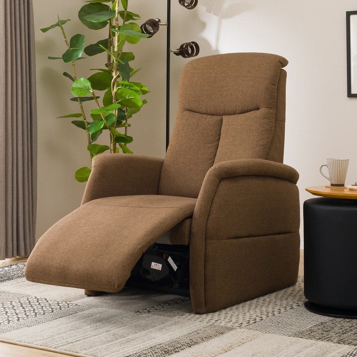 1人掛け電動リクライニングチェア 布張りタイプ (コンフェ BR